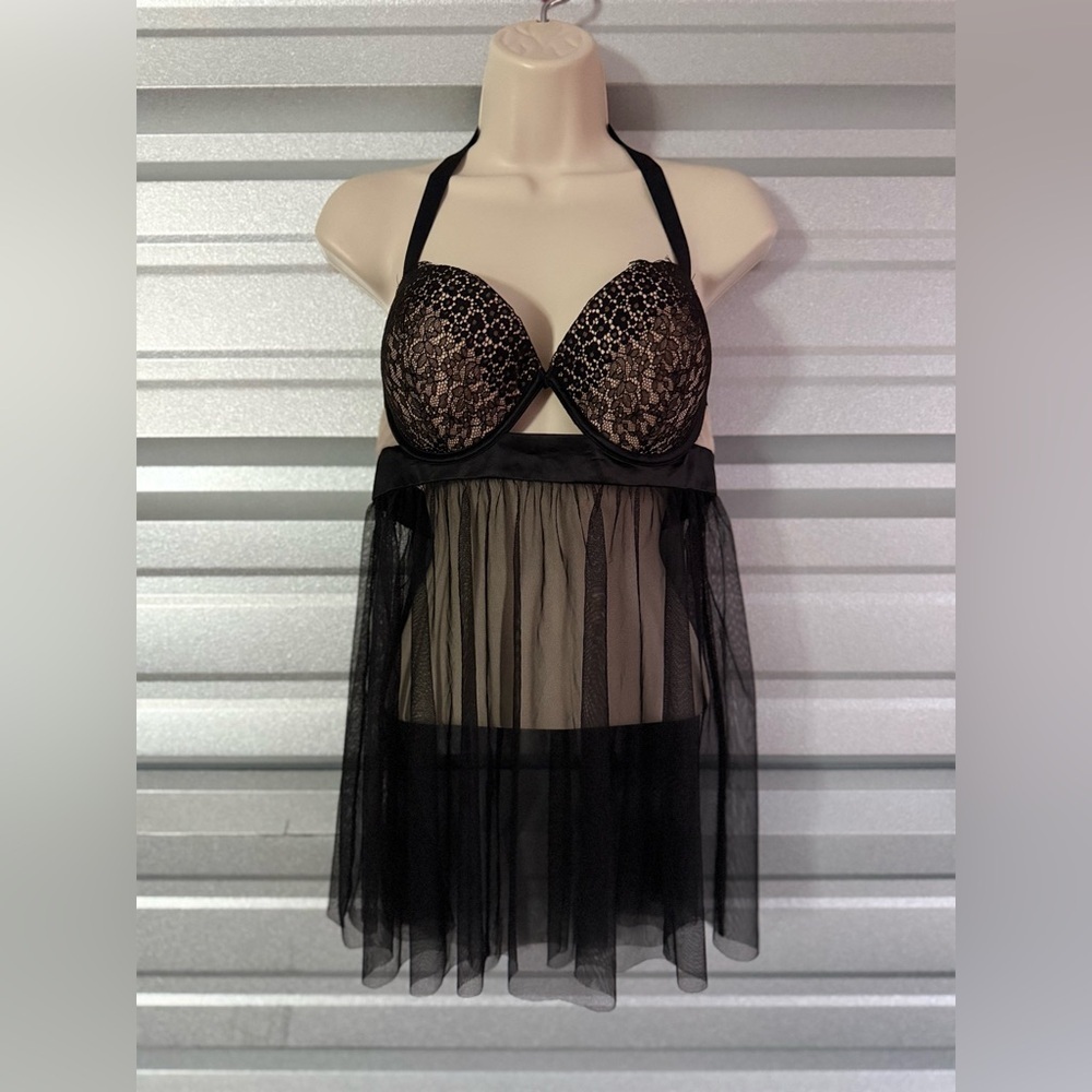 Victoria’s Secret Very Sexy Lace Babydoll Lace Push-up Lingerie Top Size 36D